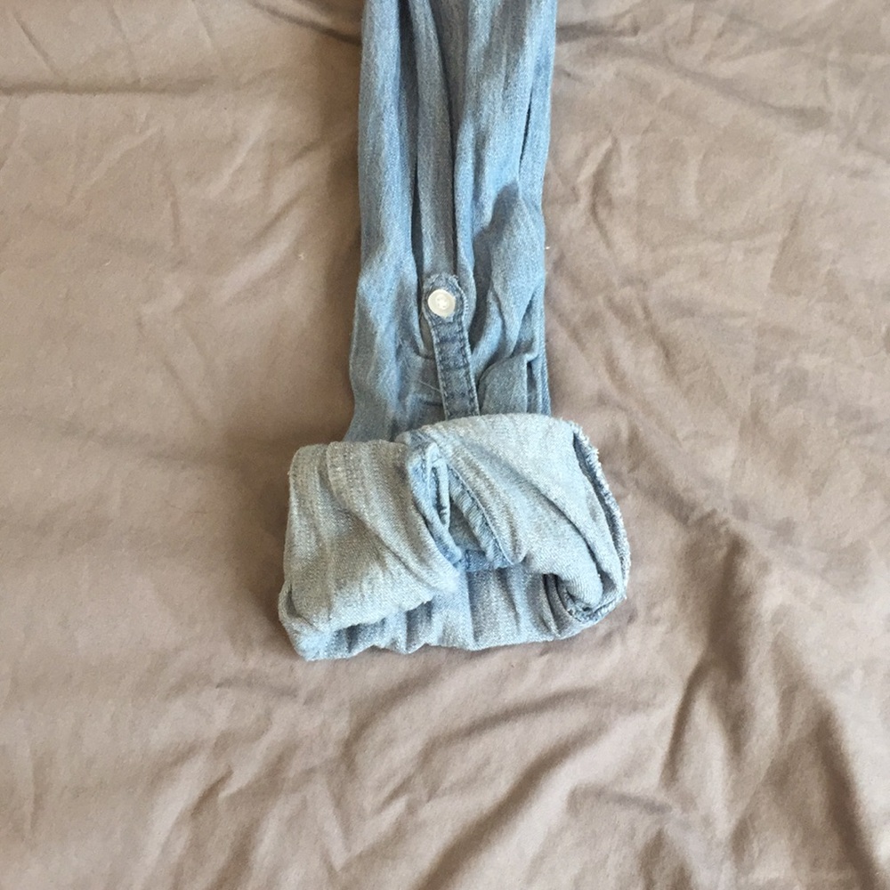 Candie’s - Denim Lace Long Sleeve Adjustable Shirt - Picture 4 of 10